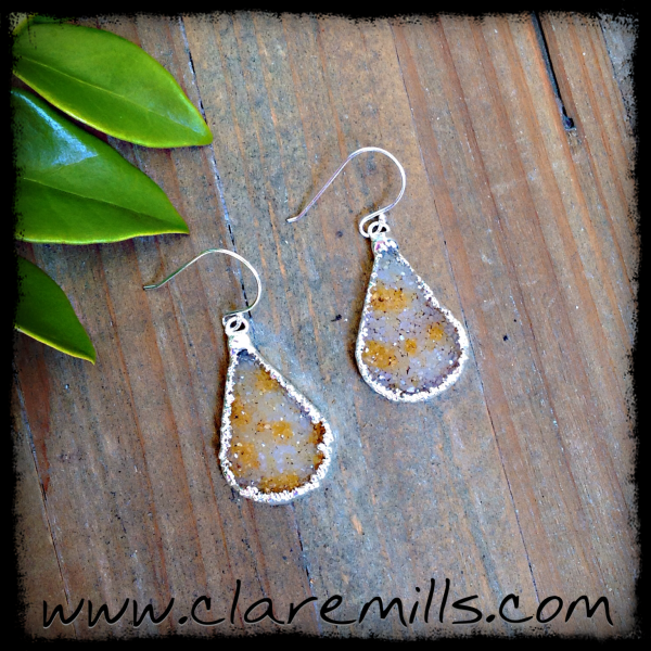 Citrine Druzy Earrings