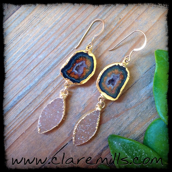 Bella Geode & Druzy Earrings