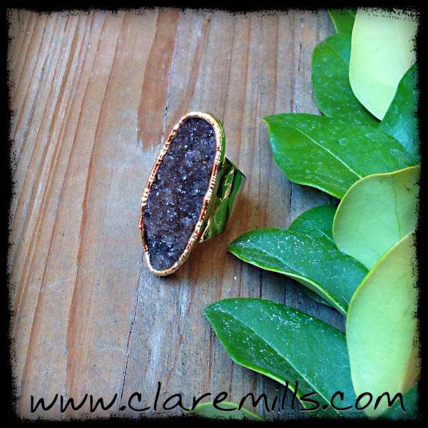 Nila Brown Druzy Ring