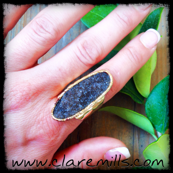 Nila Brown Druzy Ring
