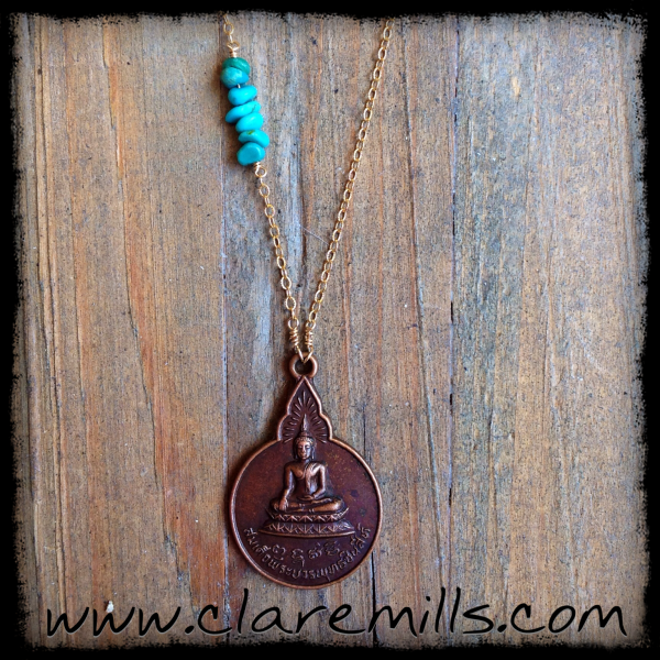 Buddha Amulet and Turquoise
