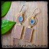 Baby Geode and Blush Druzy Earrings