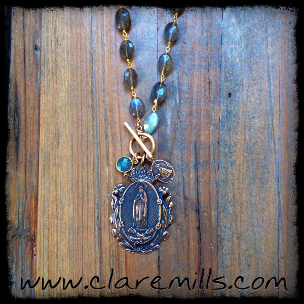 Our Lady of Guadalupe on Labradorite