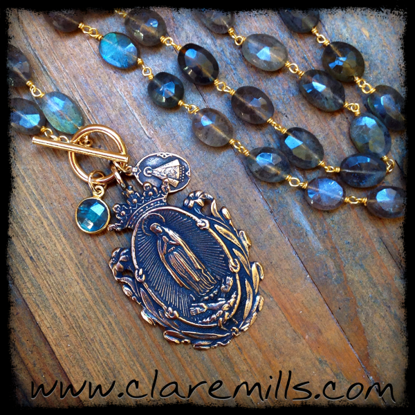 Our Lady of Guadalupe on Labradorite