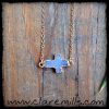Druzy Cross on Delicate Gold Chain
