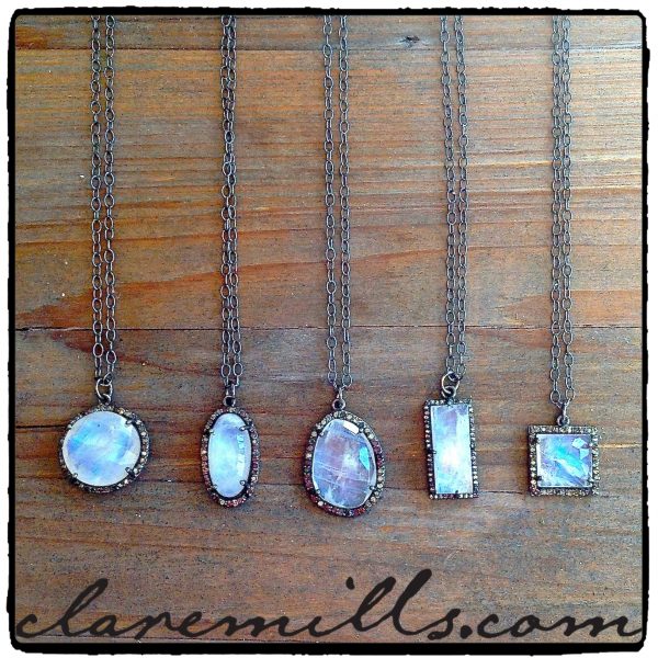 Champagne Diamond and Moonstone Necklace II