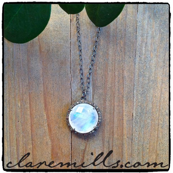 Champagne Diamond and Moonstone Necklace III
