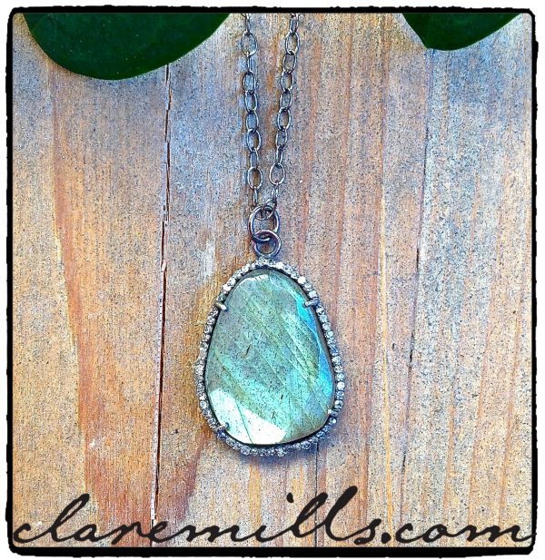 Champagne Diamond Labradorite Necklace II