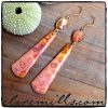 Fossilized Coral & Sunstone Earrings