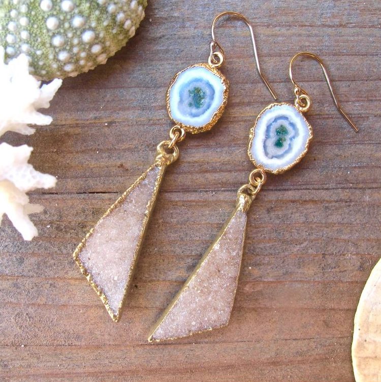 Stalactite & Druzy Dangle Earrings