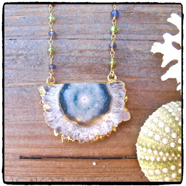 Peridot & Iolite Stalactite Burst