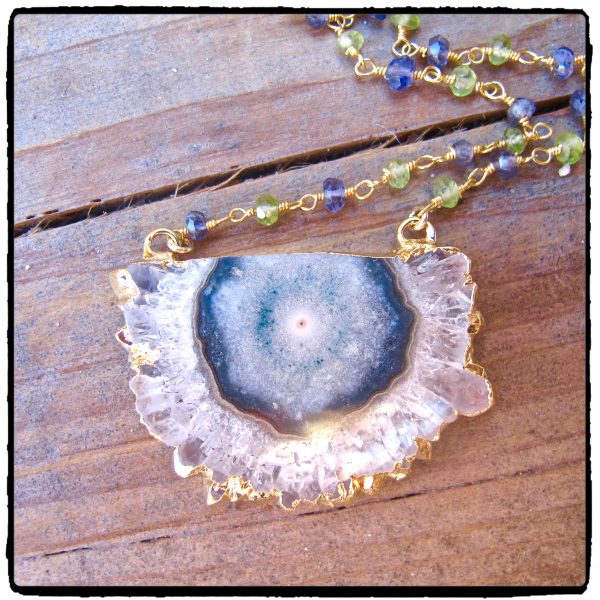 Peridot & Iolite Stalactite Burst