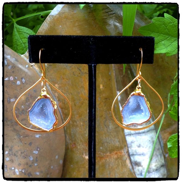 Blue Geode Teardrop