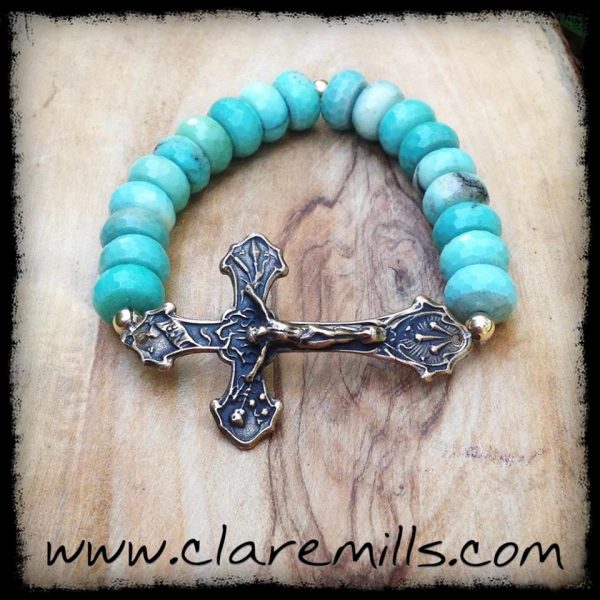 Crucifix on Chrysoprase