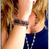 Labradorite Slice with Pave Diamonds Ring