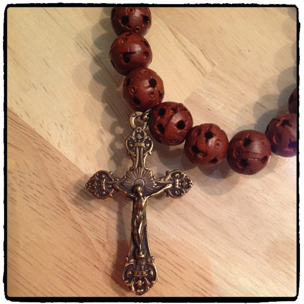 Fleur de Lis Crucifix Bracelet