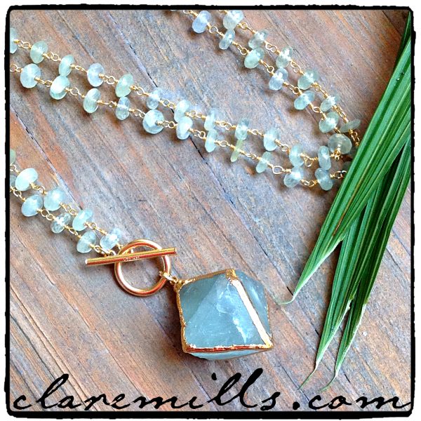 Fluorite on Chalcedony Chain