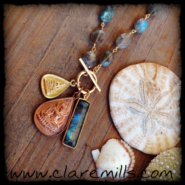 Buddha Amulet Necklace on Labradorite (Copy)