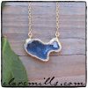 Blue Geode on Delicate Gold Chain