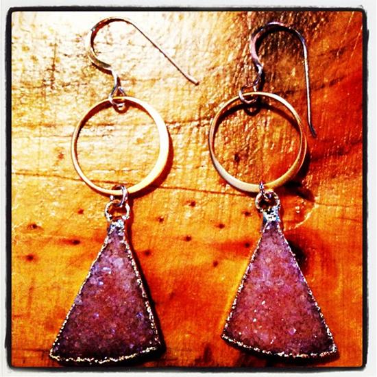 Eternal Blush Druzy Earrings