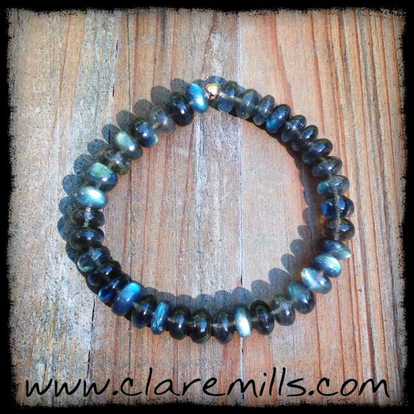 Smooth Labradorite Rondelle Bracelet