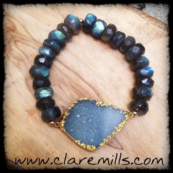Druzy & Labradorite Bracelet