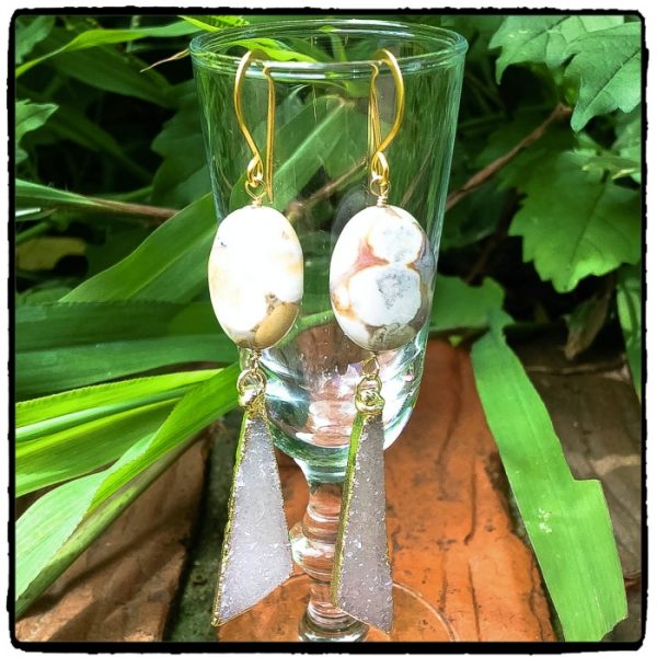 Jasper Druzy Earrings