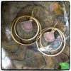 Blush Druzy Hoop Earrings