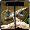 Blue Geode Hoops