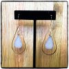 Lavender White Teardrop Druzy Earrings