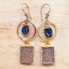 Baby Geode and Druzy Drop Earrings