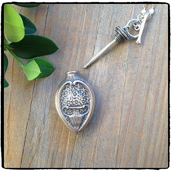 Art Nouveau Perfume Bottle Pendant