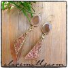 Smoky Topaz & Mauve Druzy Earrings