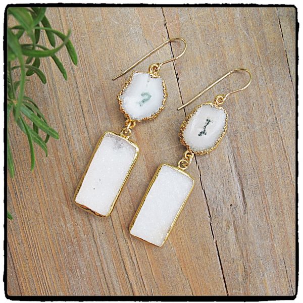 Stalactite & Druzy Dangle Earrings