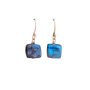 Larbradorite Cube Earrings
