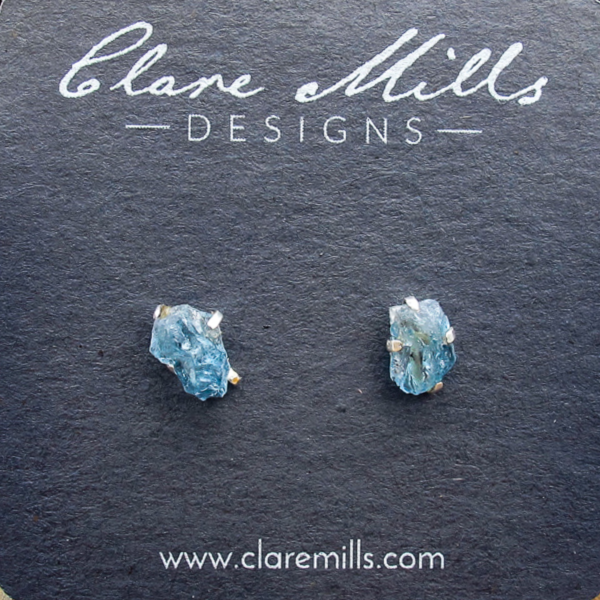 Aquamarine Stud Earrings