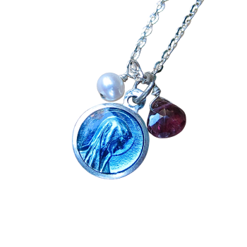 Mother Mary Antique Religious Necklace