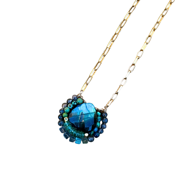 Labradorite, Turquoise, & Emerald Delight - Image 2