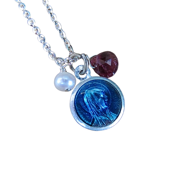Mother Mary Antique Religious Necklace - Image 2