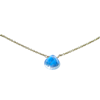 Smooth AAA Moonstone Teardrop Necklace