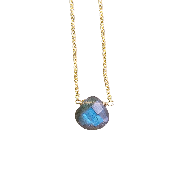 AAA Luna Labradorite Teardrop Necklace - Image 2