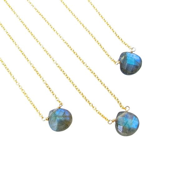 AAA Luna Labradorite Teardrop Necklace