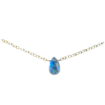 Luna Moonstone Teardrop Necklace