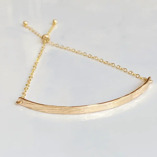 14k Gold Filled Adjustable Bar Bracelet