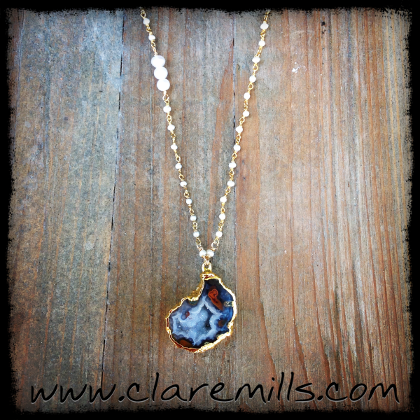 Origami Geode Necklace