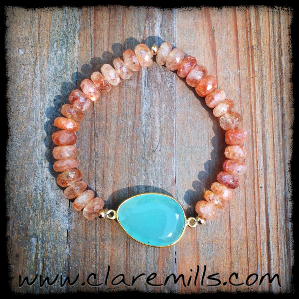 Sandstone and Chalcedony Bracelet