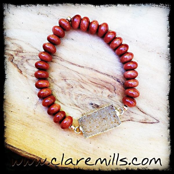 Druzy and Sandstone Bracelet