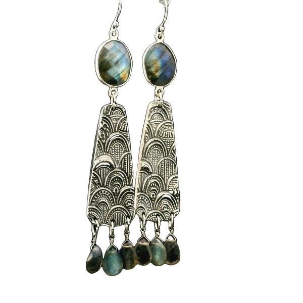 Labradorite & Sterling Silver Earrings - Image 4