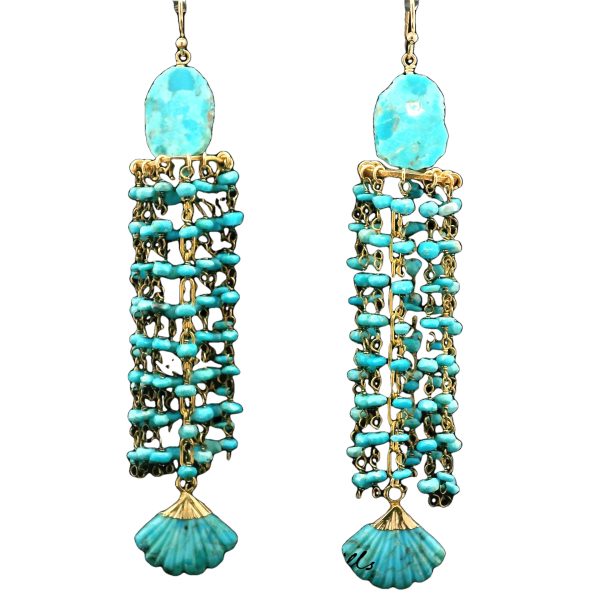 Turquoise Chandelier Earrings - Image 3
