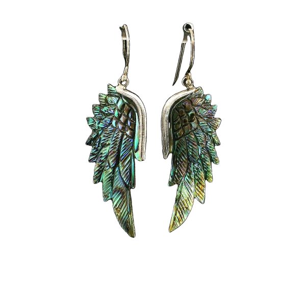 Carved Abalone Shell Wings - Image 5